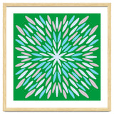 Petal Burst - green, blue, beige thumbnail