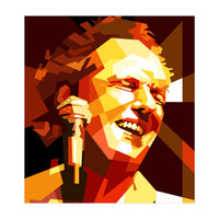 Lee Ritenour Jazz Guitarist Retro Portrait (Print Only)