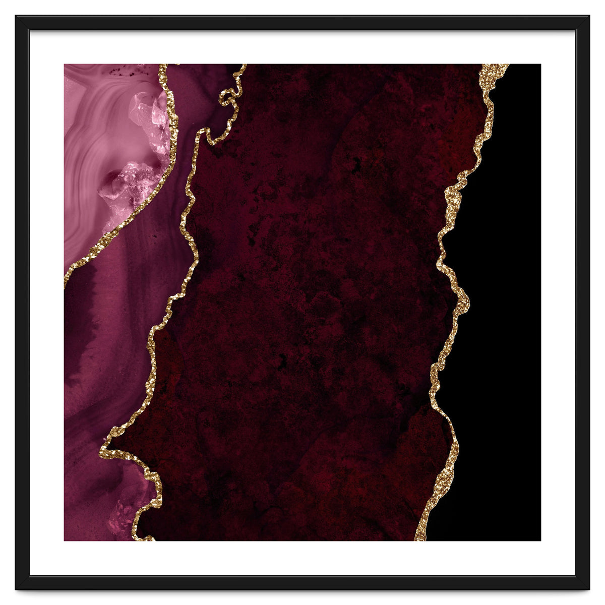 Burgundy & Gold Agate Texture 15