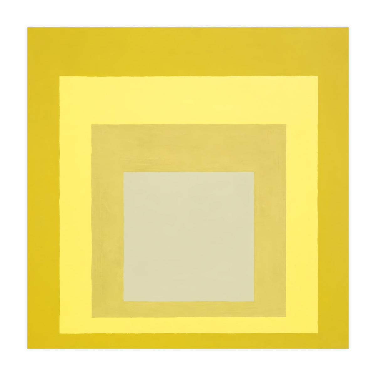 JOSEF ALBERS - HOMAGE TO THE SQUARE YELLOW WHITE (Print Only)
