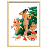Three Beautiful Women Decorating a Christmas Tree thumbnail