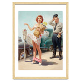 Sexy Pinup Shopping Girl And A Sudden Wind thumbnail