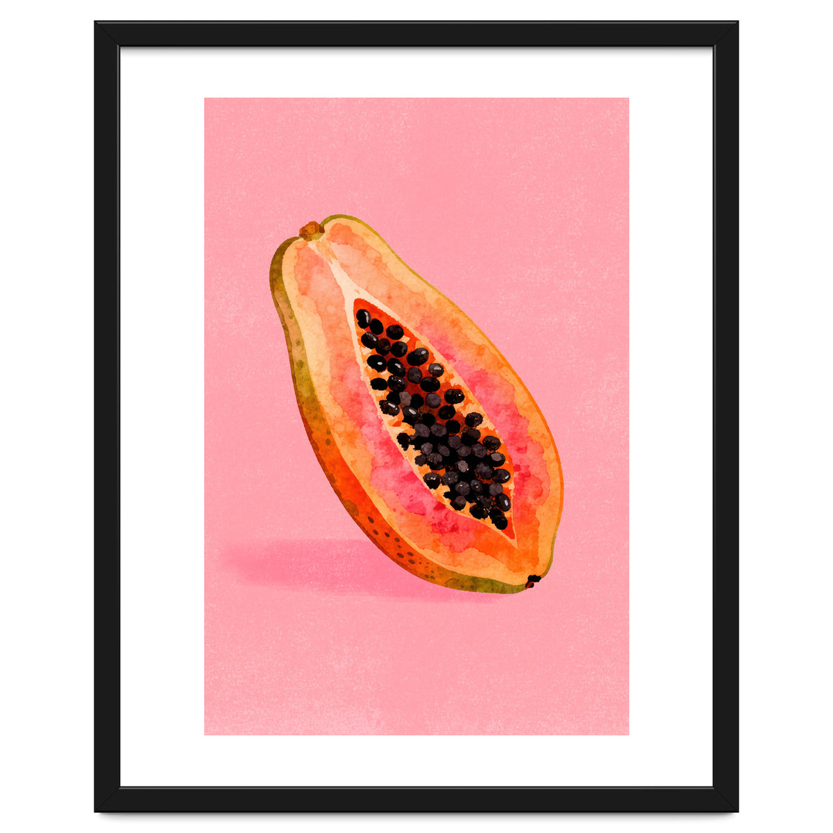 Papaya fruit illustration