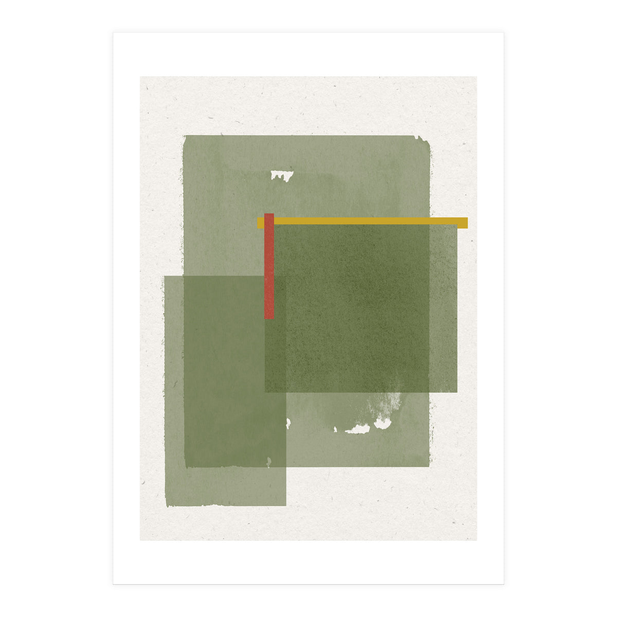 GREEN WATERCOLOR SHAPES NO.2 (Print Only)