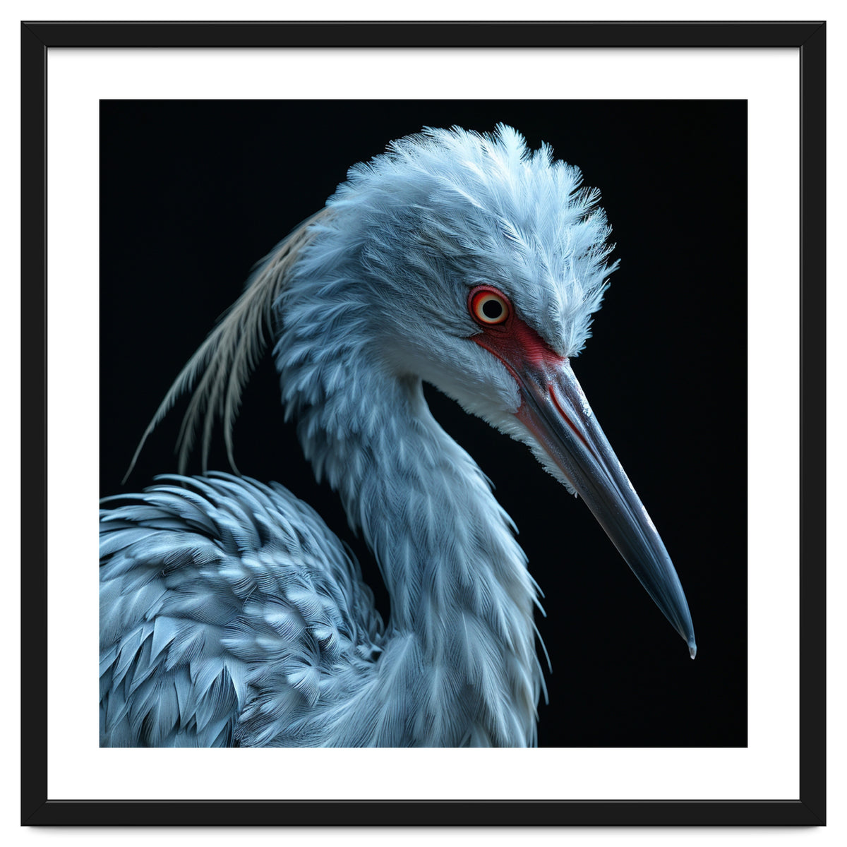 Striking Portrait Of A Blue Heron Bird