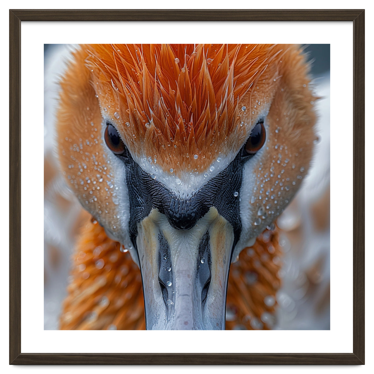 Close Up Of A Pelican's Beak With Water Droplets