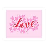 Love hearts - pink and red (Print Only) thumbnail