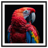 Scarlet Macaw Parrot Close Up Portrait thumbnail