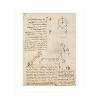 Folio f 172v. Codex Madrid I (Ms. 8937) "Treaty of statics and mechanics", 192 folios with 384 pa... (Print Only)
