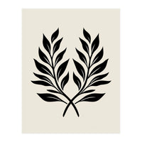Minimalist Laurel Wreath: Botanical Line Art (Print Only)