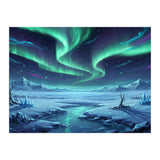 Arctic Glow: Northern Lights Winter Landscape (Print Only) thumbnail