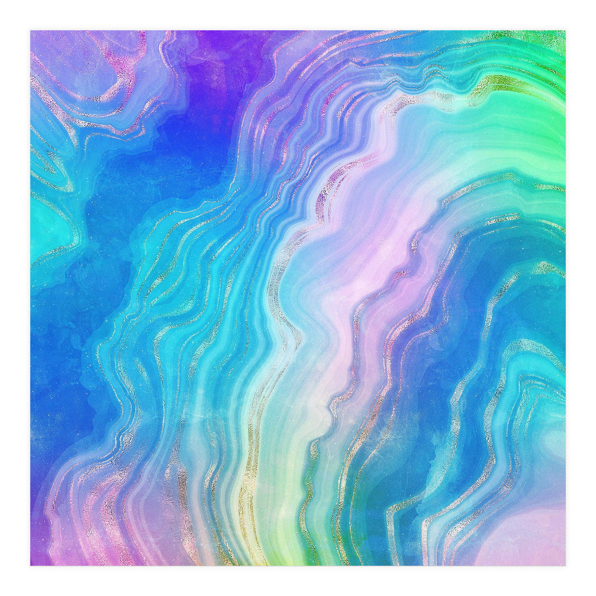 Neon Agate Texture 04 (Print Only)