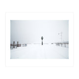 A clock tower in the snow beach (Print Only) thumbnail