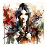Phoenix Spirit Asian Warrior Portrait (Print Only) thumbnail