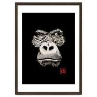 Angry Gorilla White In Black