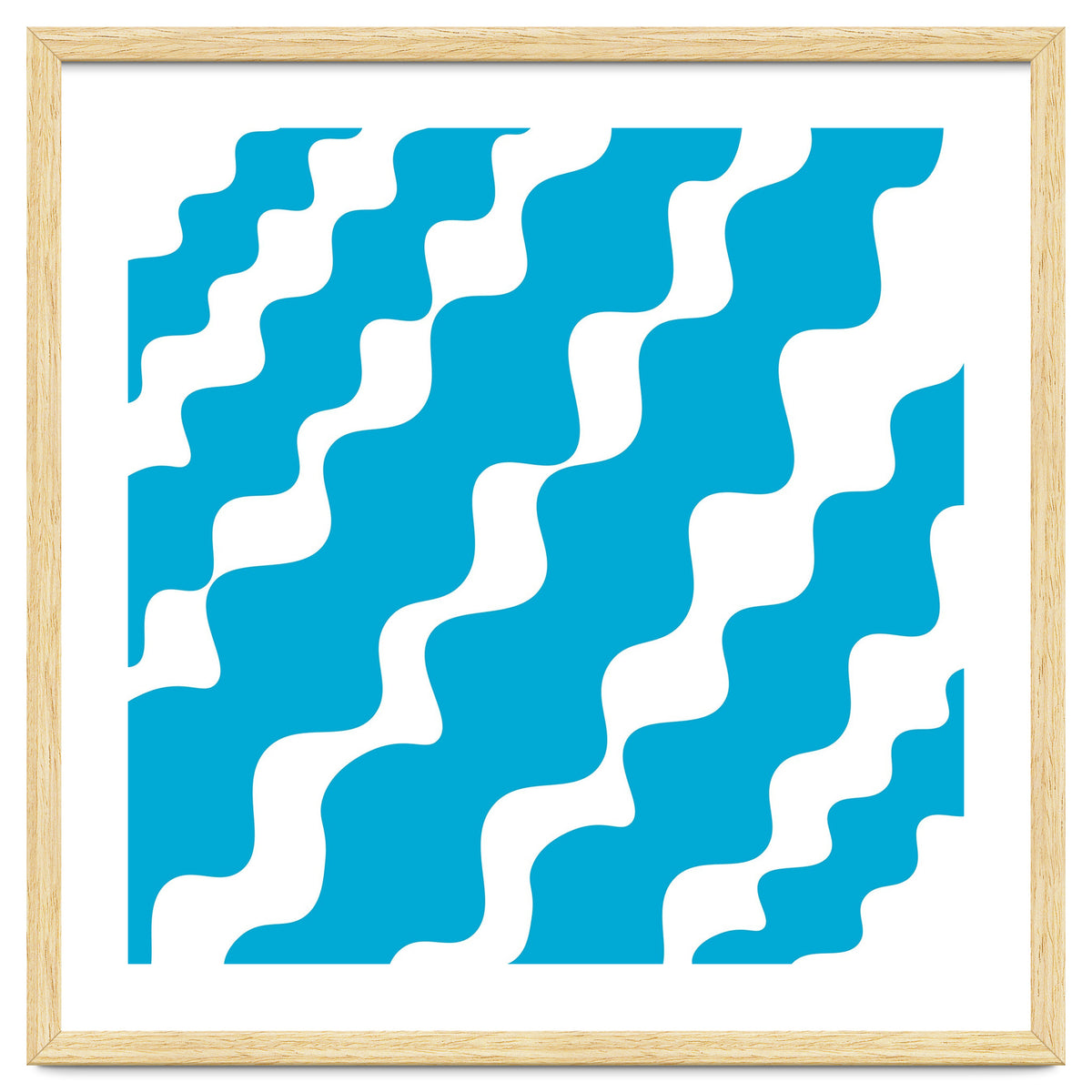Slanting Blue Wavy Pattern