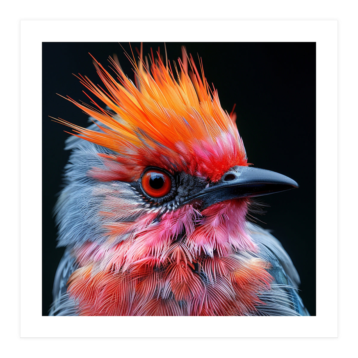 Close Up Of Exotic Bird With Vibrant Plumage (Print Only)