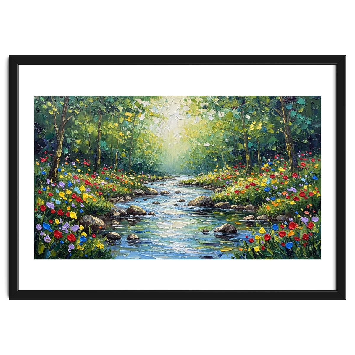 Sunlit Forest Stream