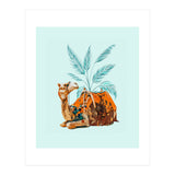 Camel Ride, Modern Bohemian Eclectic Animals, India Culture Travel Palm Desert Painting (Print Only) thumbnail