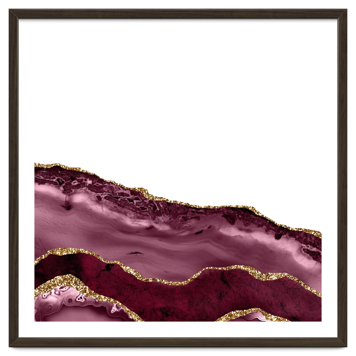 Burgundy & Gold Agate Texture 24