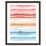 Watercolour Abstract Stripes Red Blue thumbnail