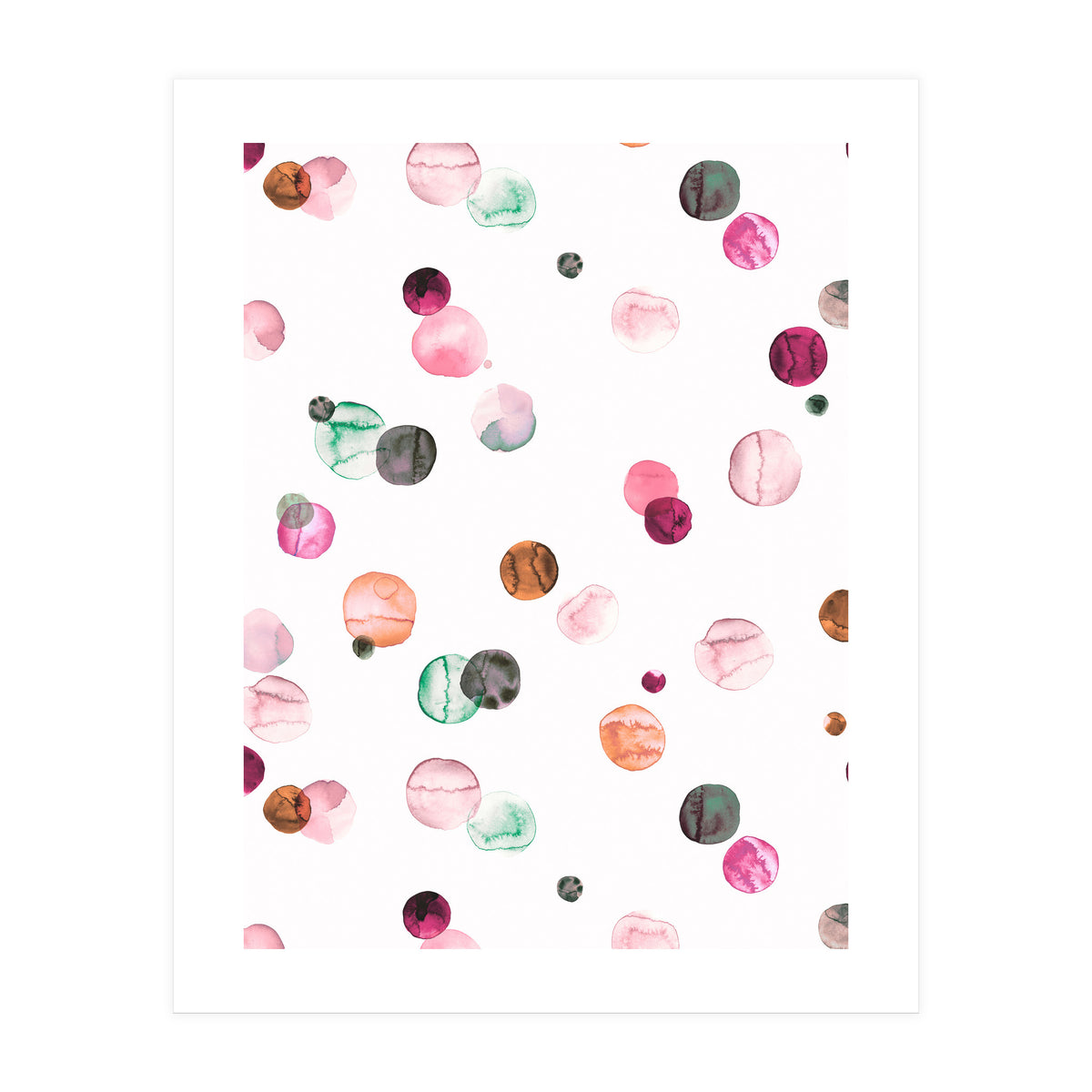 Polka Dots Watercolor Minimal Pink (Print Only)