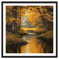 Golden Autumn Forest River