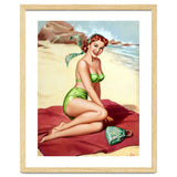 Smiling Pinup Sexy Girl On The Beach thumbnail