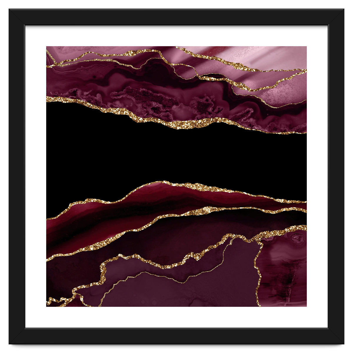 Burgundy & Gold Agate Texture 11