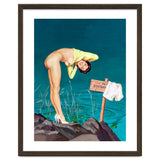 Sexy Pinup Girl With No Swimming Sign thumbnail