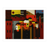 Die Arbeitsmaenner - The Workmen. Oil on canvas. (Print Only) thumbnail