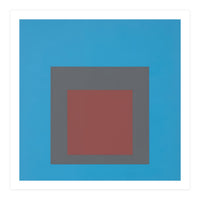 JOSEF ALBERS - HOMAGE TO THE SQUARE, BLUE, DARK RED  (Print Only)