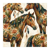 Rustic Horse Blossoms (Print Only)