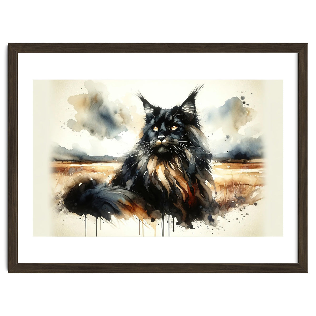 Mystical Black Cat In The Wild