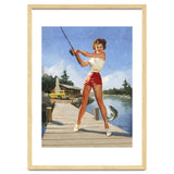 Pinup Fishing Girl With Her Catch thumbnail