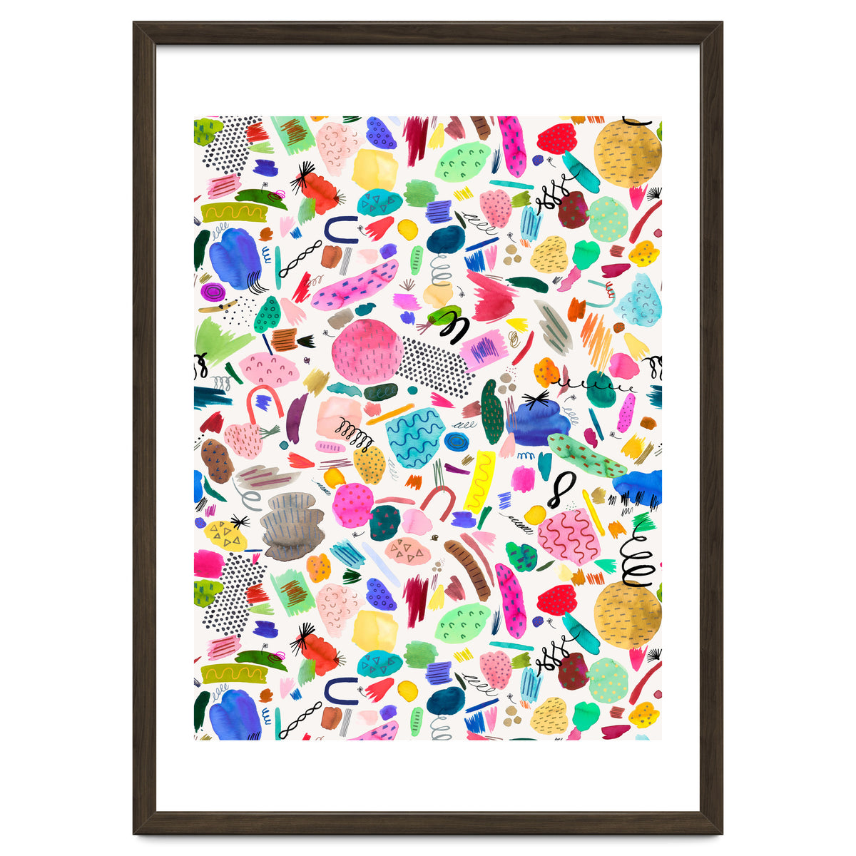 Abstract Colourful Marks Scribbles