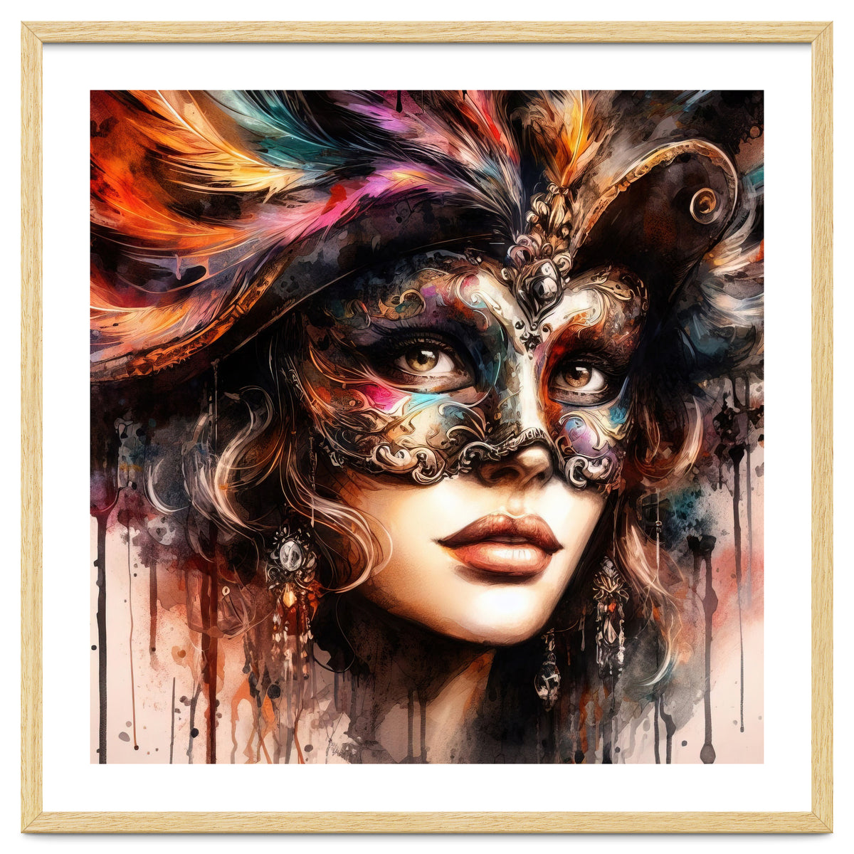 Watercolor Carnival Woman #6