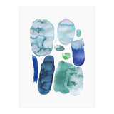 Watercolor Aqua Abstract Spots II (Print Only) thumbnail