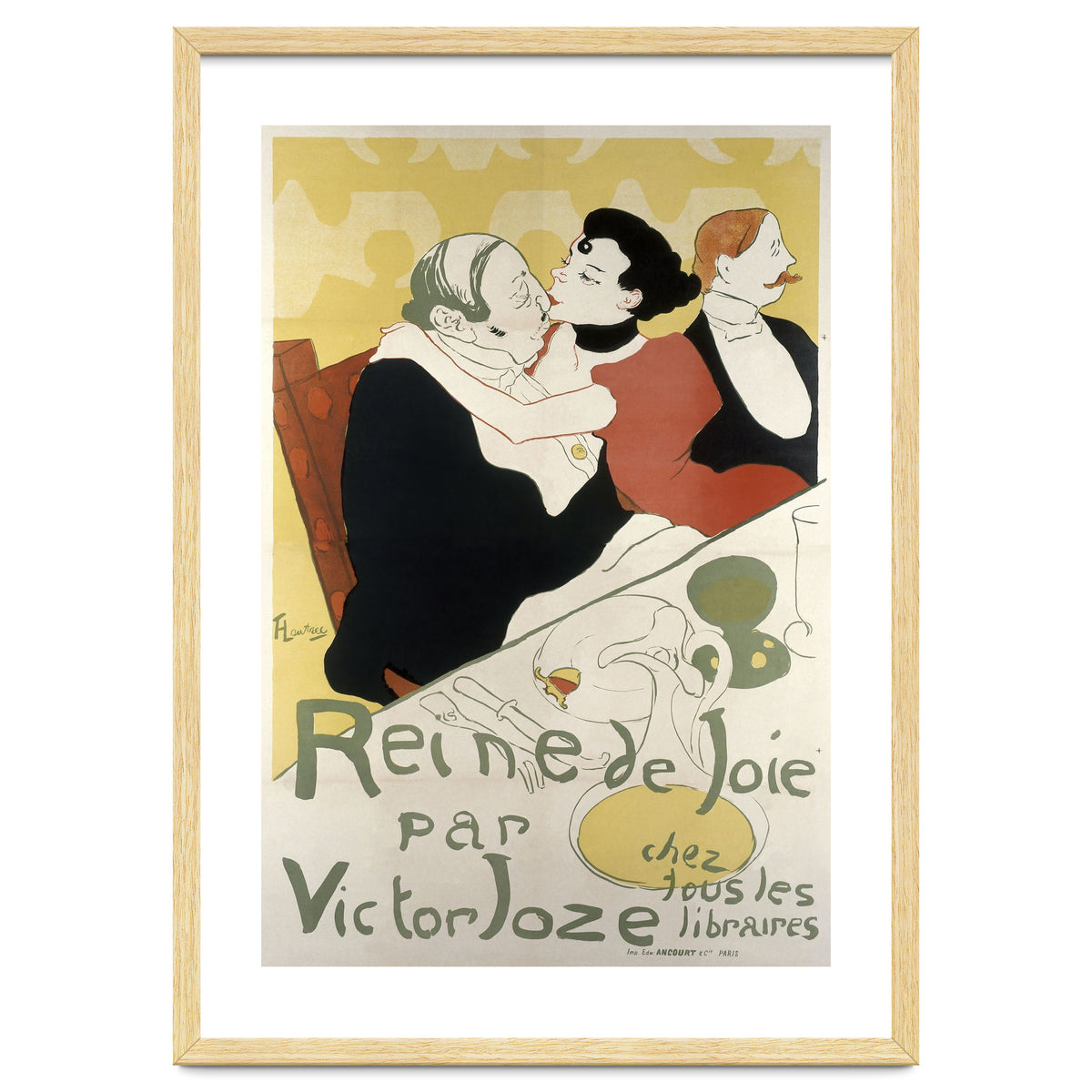 Henri de Toulouse-Lautrec: Poster for the novel Reine de joie, moeurs du demi-monde by Victor Joze.