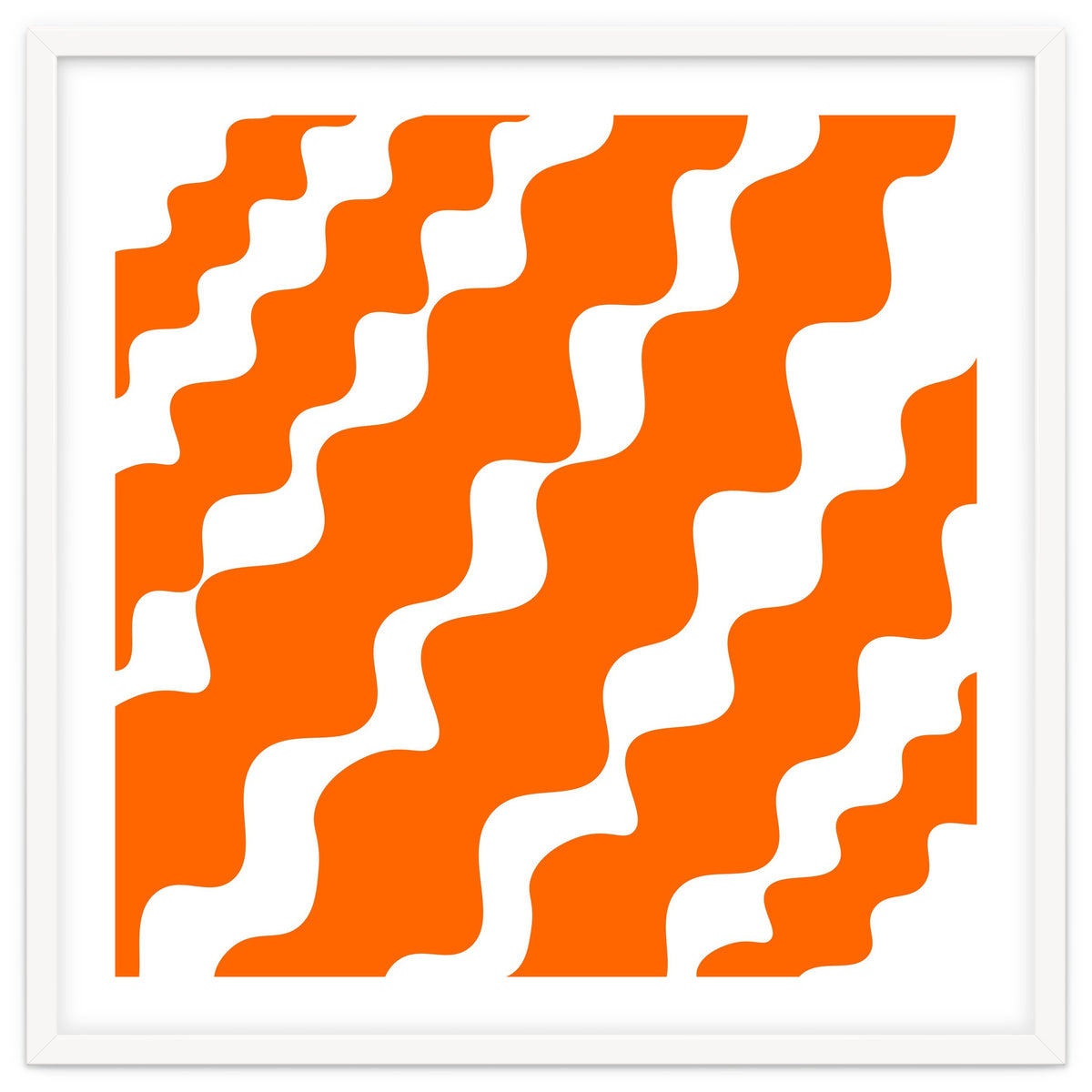 Slanting Orange Wavy Pattern