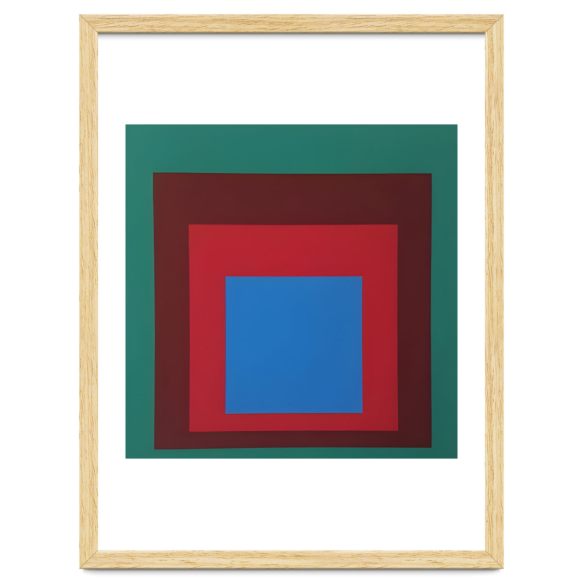 Josef Albers - HOMAGE TO THE SQUARE: Green, Red, Blue