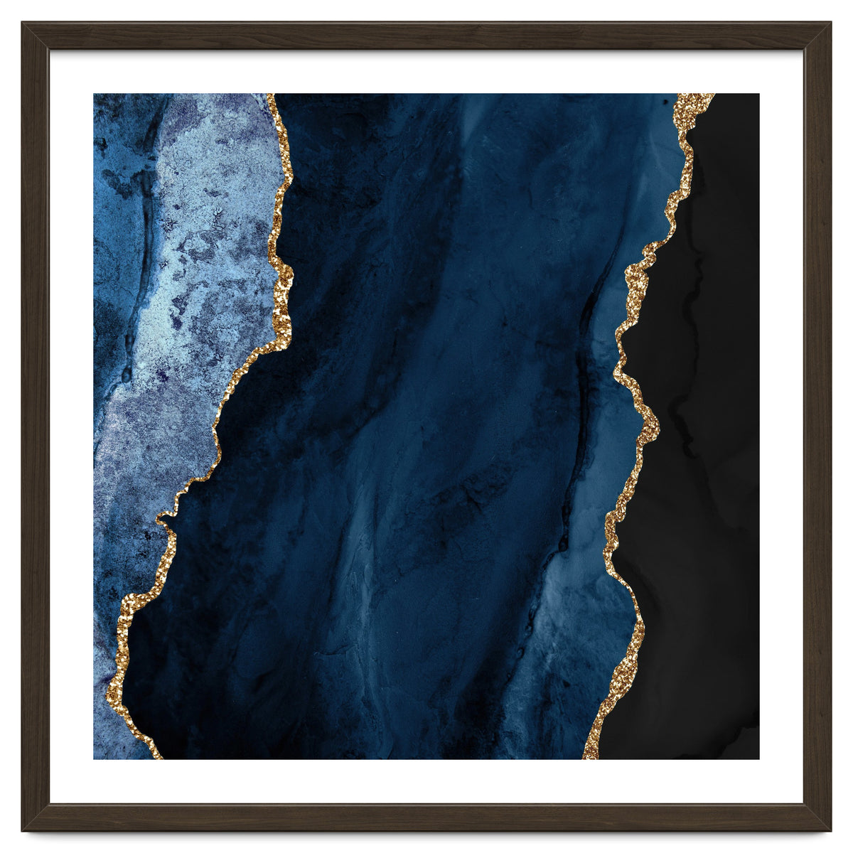 Navy & Gold Agate Texture 01