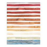 Watercolour Sunset Stripes Orange (Print Only) thumbnail