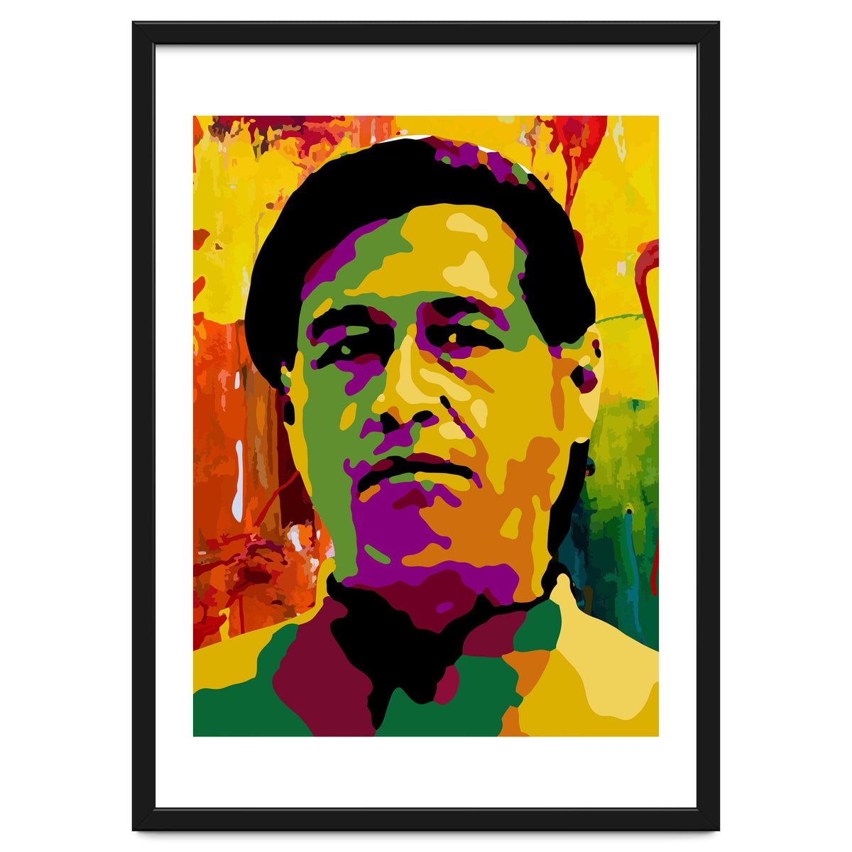 Cesar Chavez Colorful Abstract Art