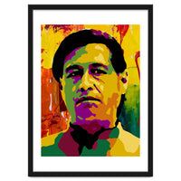 Cesar Chavez Colorful Abstract Art