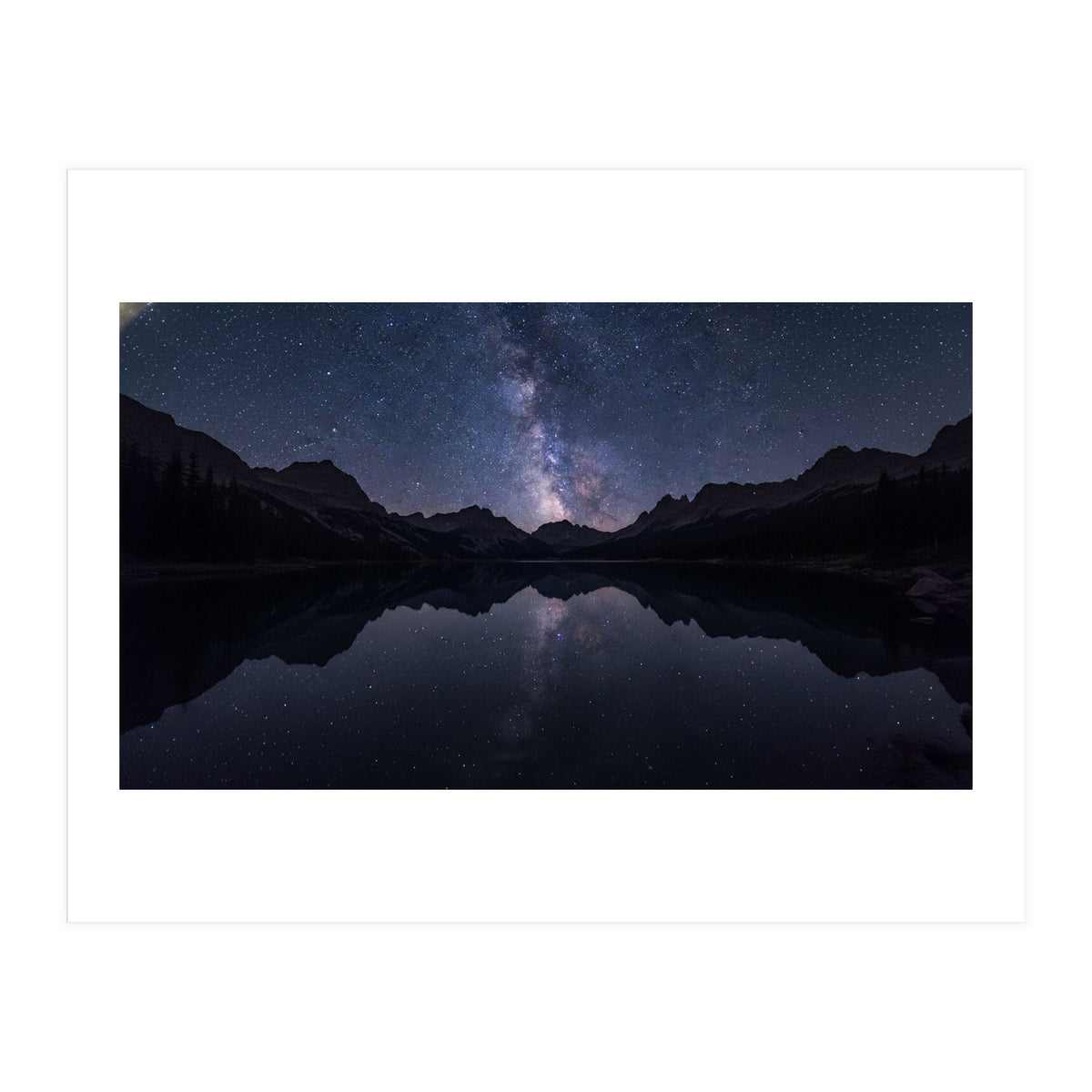 Starlit Reflection: Milky Way Over Mountain Lake (Print Only)