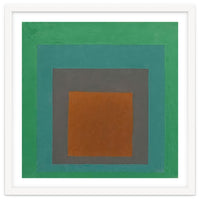 JOSEF ALBERS - HOMAGE TO THE SQUARE GREY BROWN GREEN