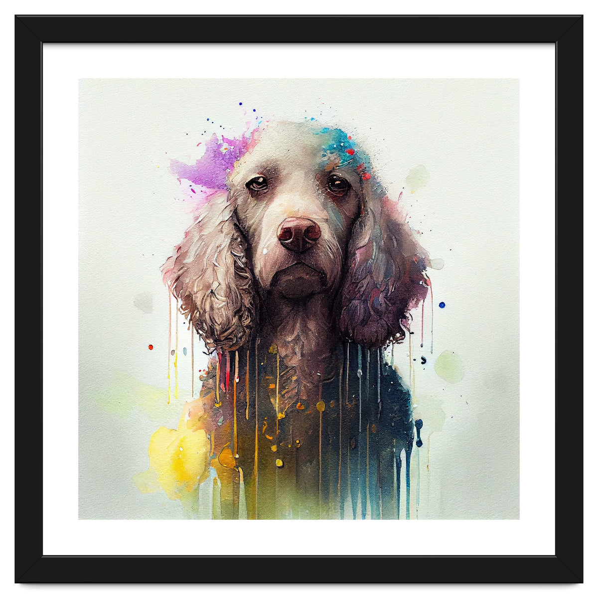 Watercolor Poodle Dog