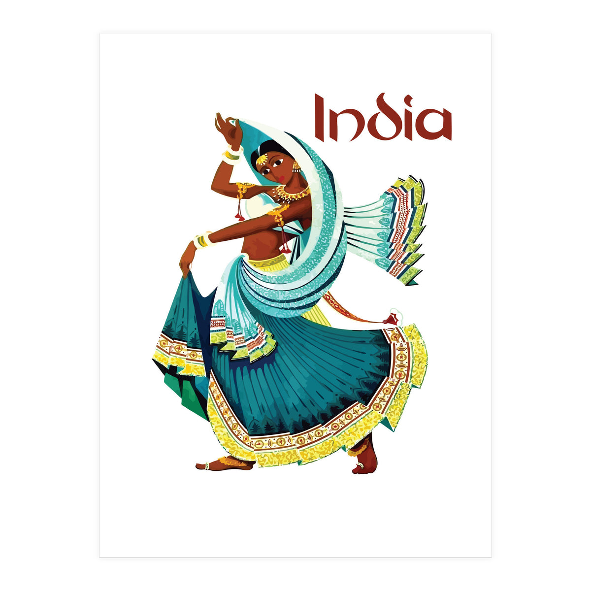 India Dancing Girl (Print Only)