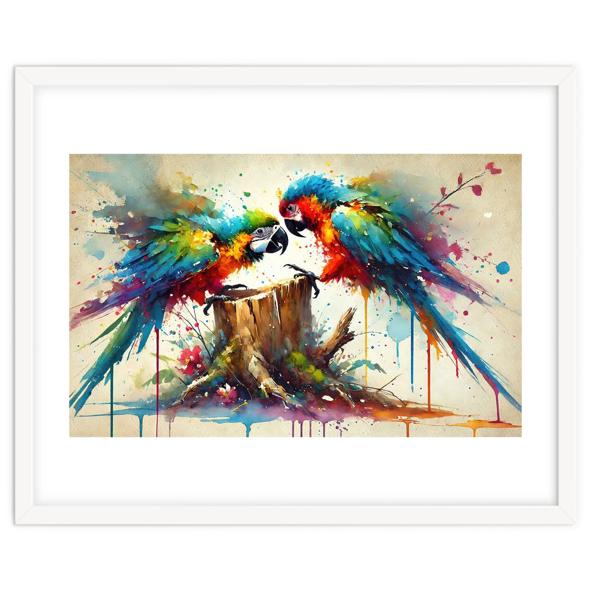 Tropical Macaw Pair